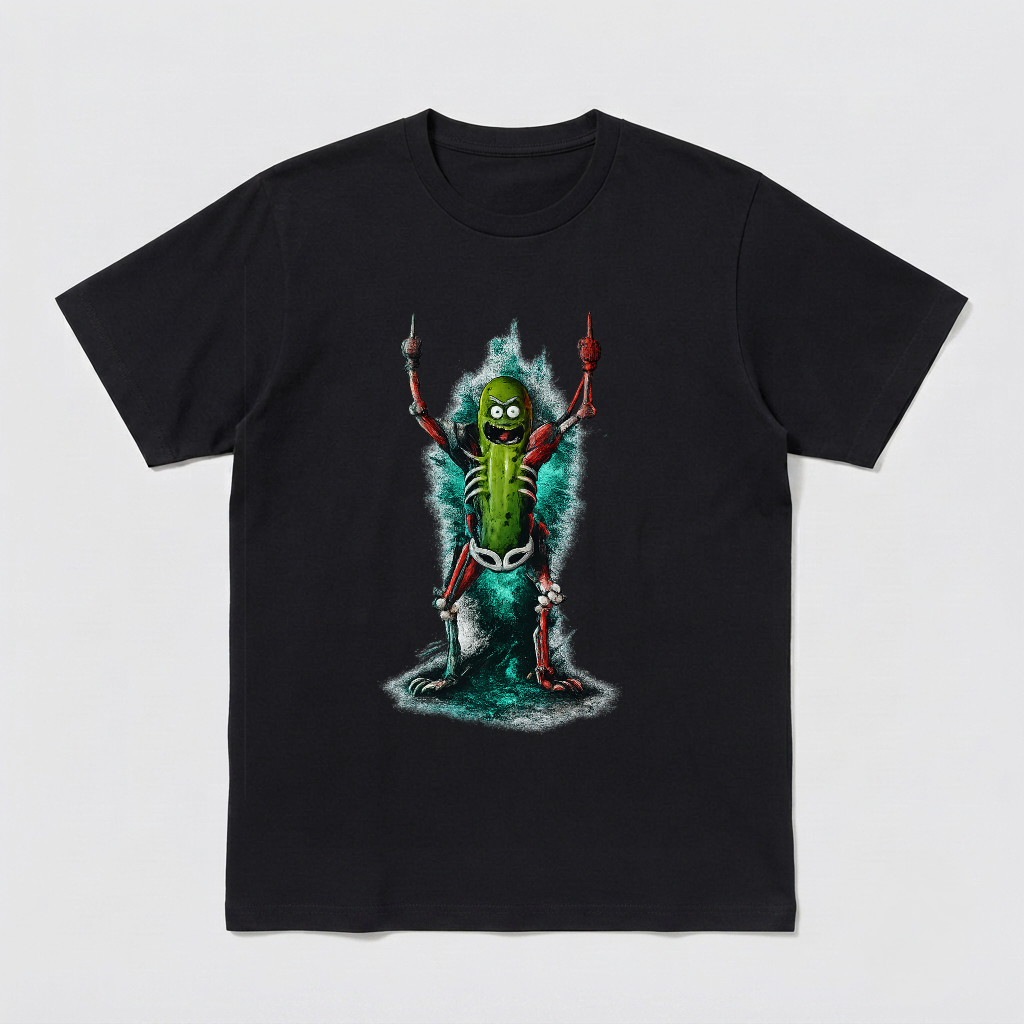 Pickle Rick Shirt electro Unisex & Kids - Cartoon, Funny, Schwifty - HQ