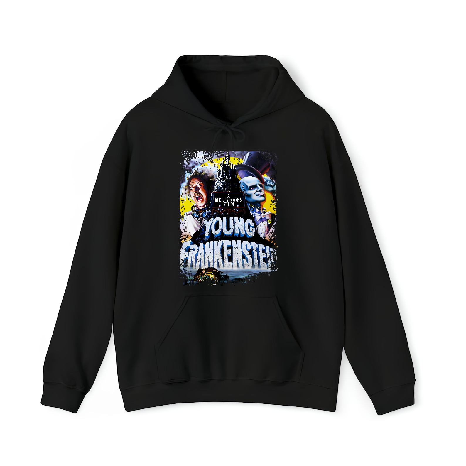 Young Frankenstein - Movie Poster Inspired Unisex Black T-Shirt - HQ