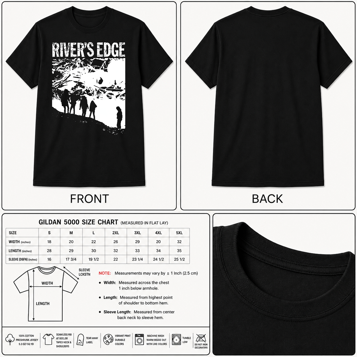 Rivers Edge 1986 Cult Movie Shirt, 80s Horror Shirt, Over The Edge, Unisex tee