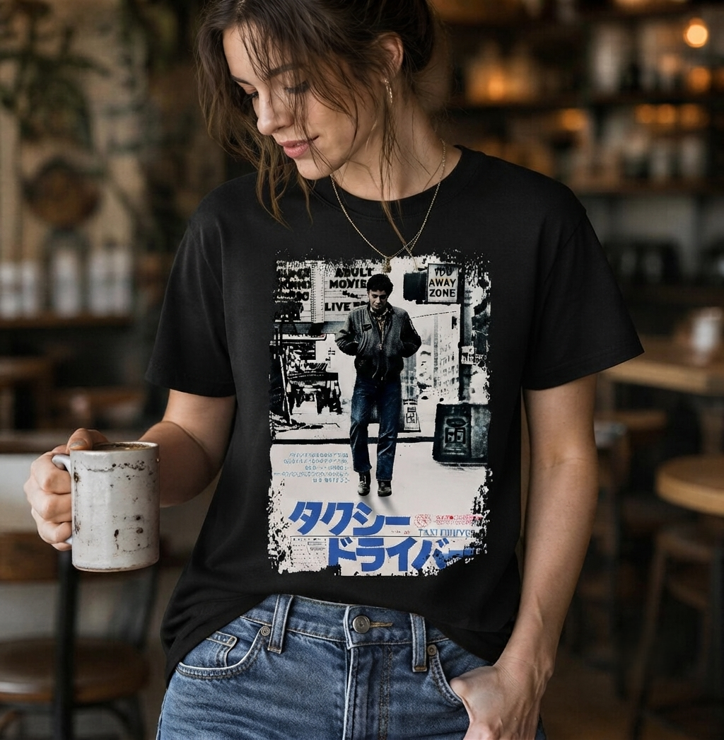 Taxi Driver - Japanese Movie Poster Inspired Unisex Black Shirt