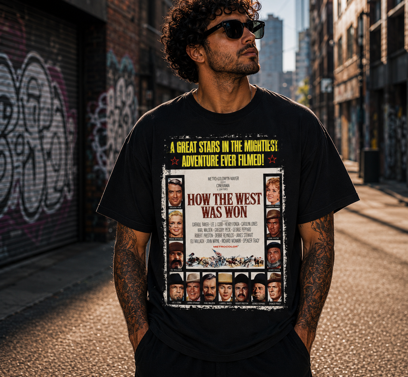 How the West Was Won - Western Movie Poster inspired Unisex Black Shirt