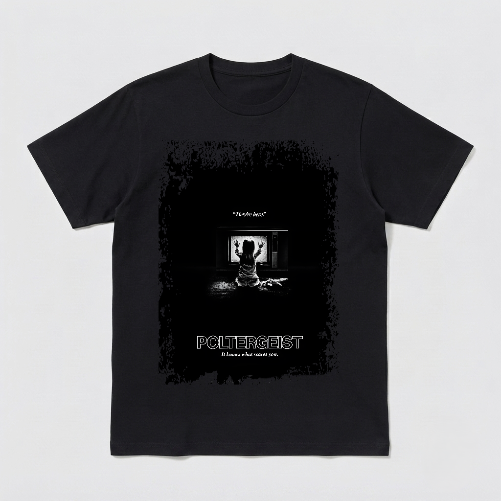 Poltergeist - Movie Poster Inspired Unisex Black Shirt