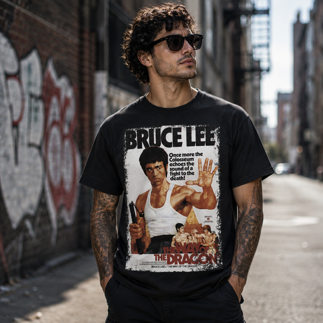 The Way of the Dragon - Movie Poster Inspired Unisex Black Shirt
