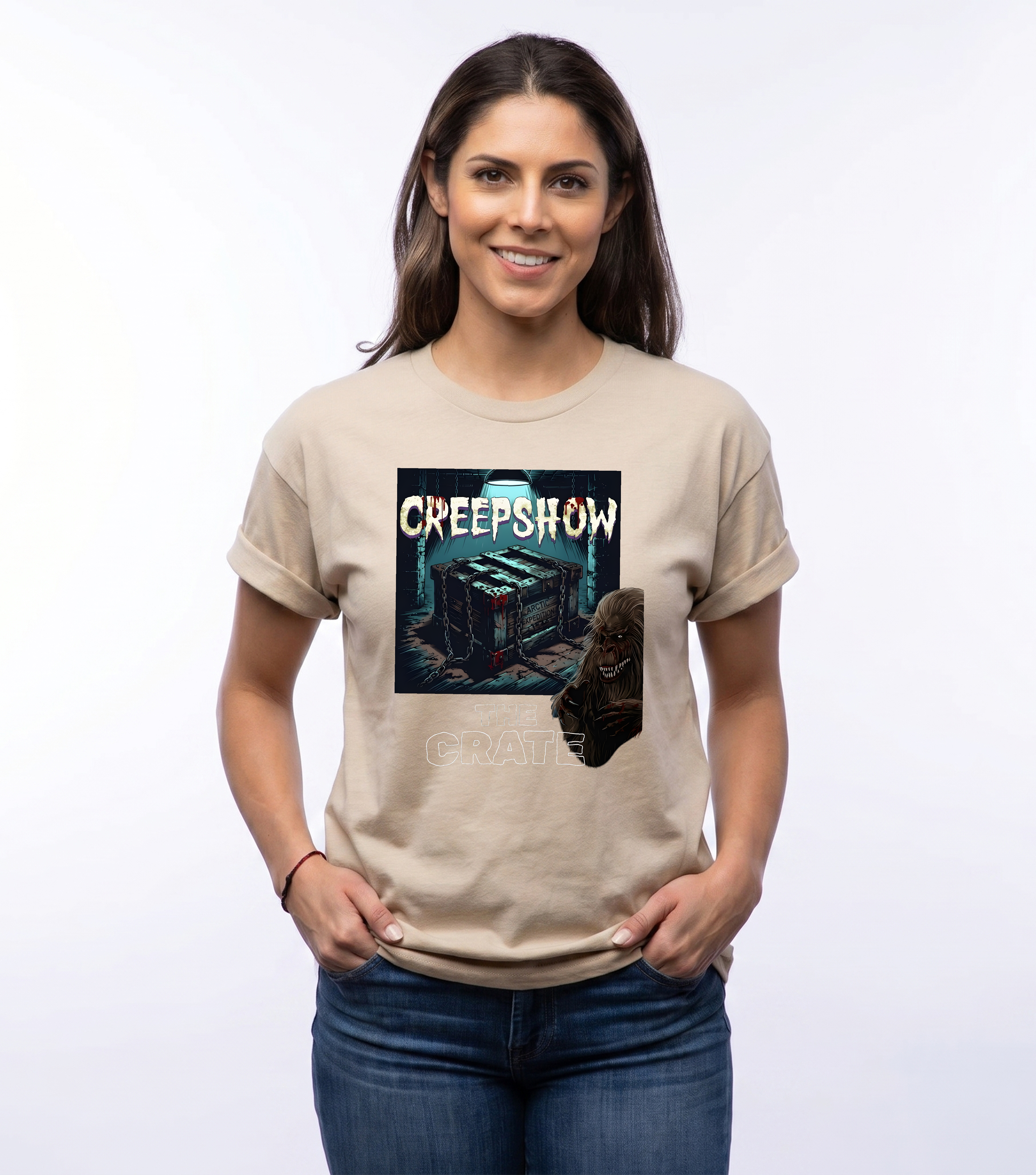 Creepshow T Shirt - The Crate - 80's Classic Horror Graphic Art Tee-TH82082