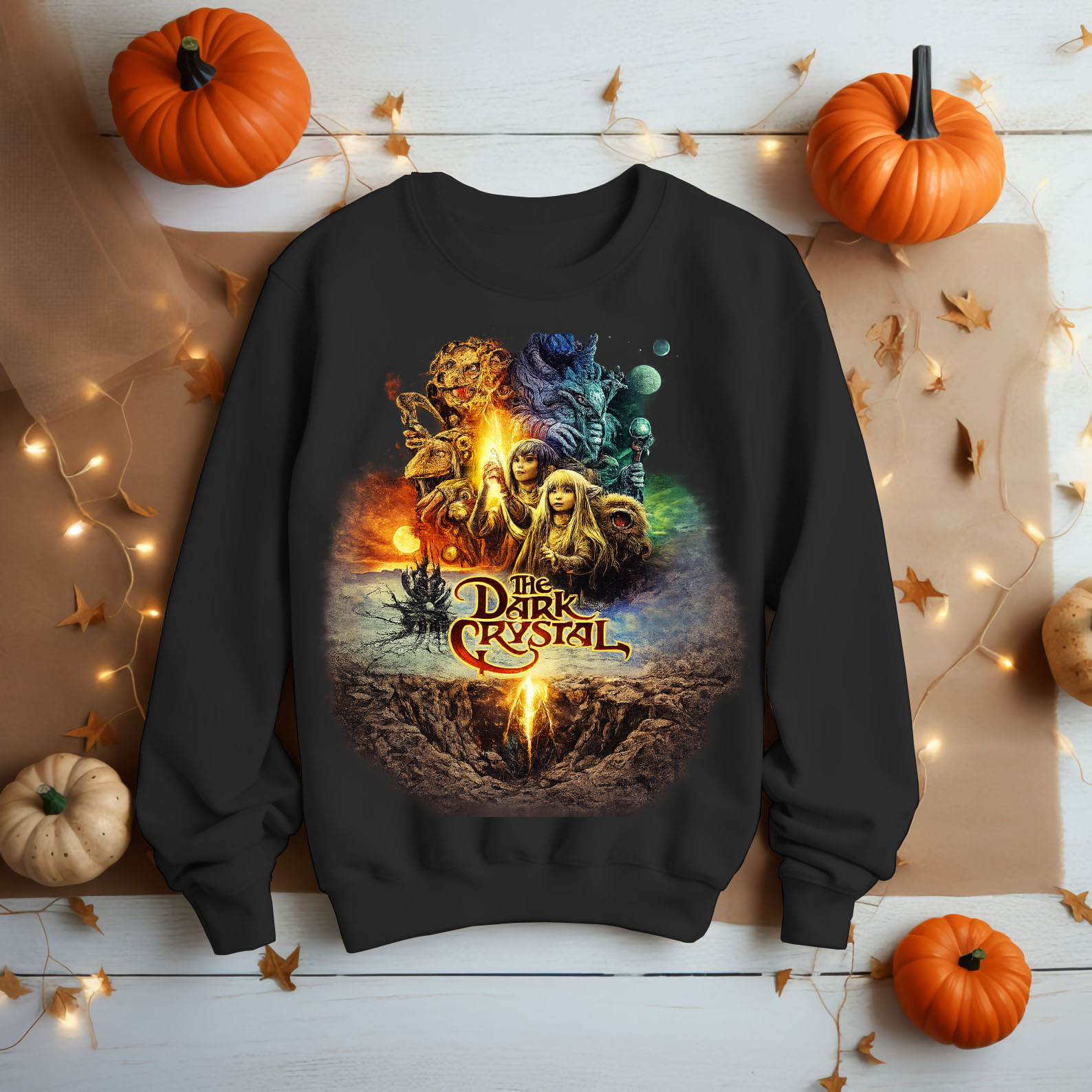 Dark Crystal Shirt Movie Poster Unisex Retro Vintage 80s Muppets Fantasy Henson - HQ