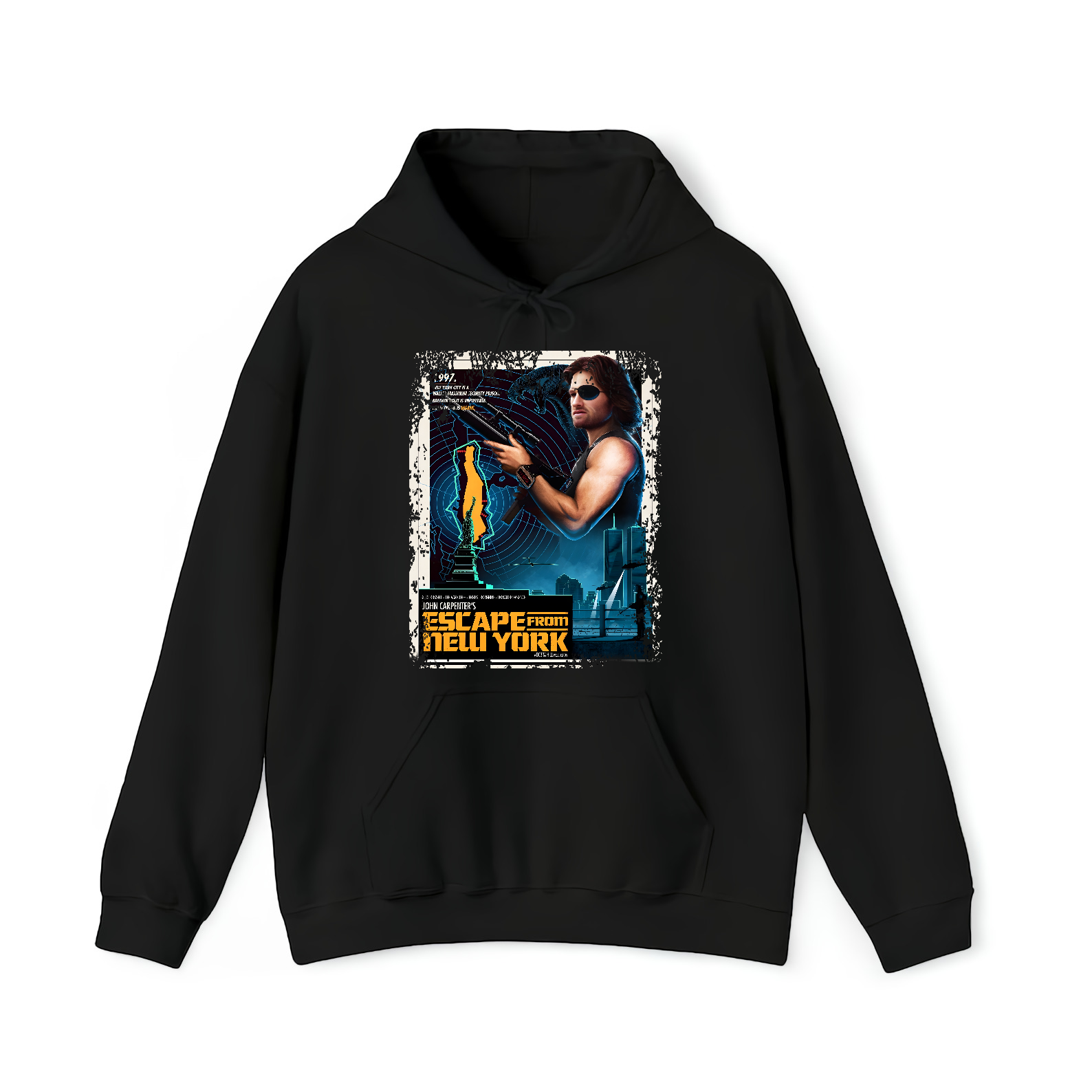 Escape From New York - Movie Poster Inspired Unisex Black T-Shirt - HQ
