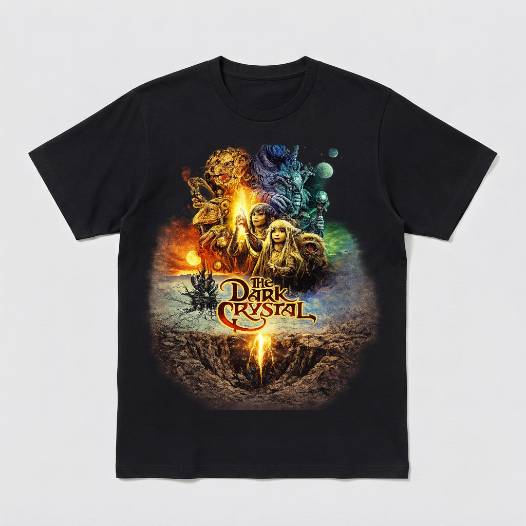 Dark Crystal Shirt Movie Poster Unisex Retro Vintage 80s Muppets Fantasy Henson - HQ