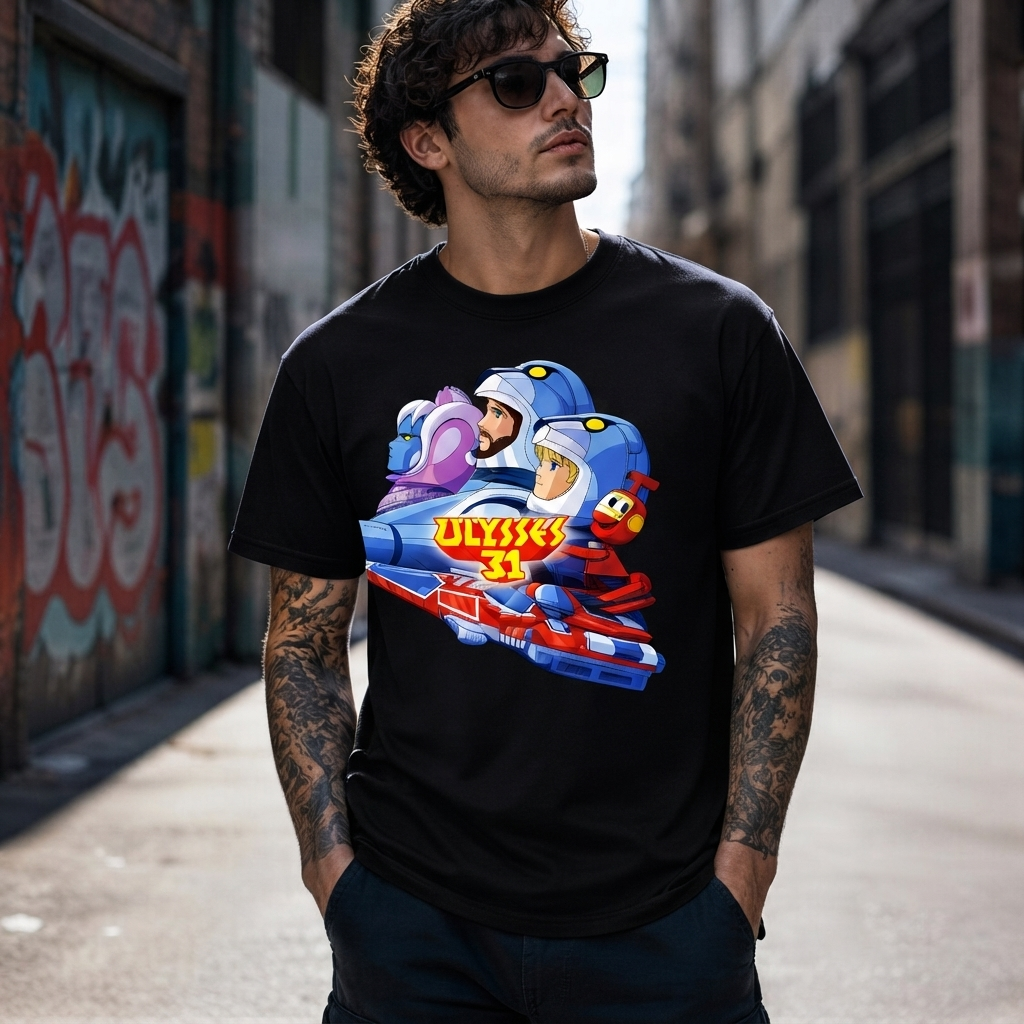 Ulysses 31 Shirt Retro 80s Cartoon Geek Nerd Unisex & Kids Space Anime
