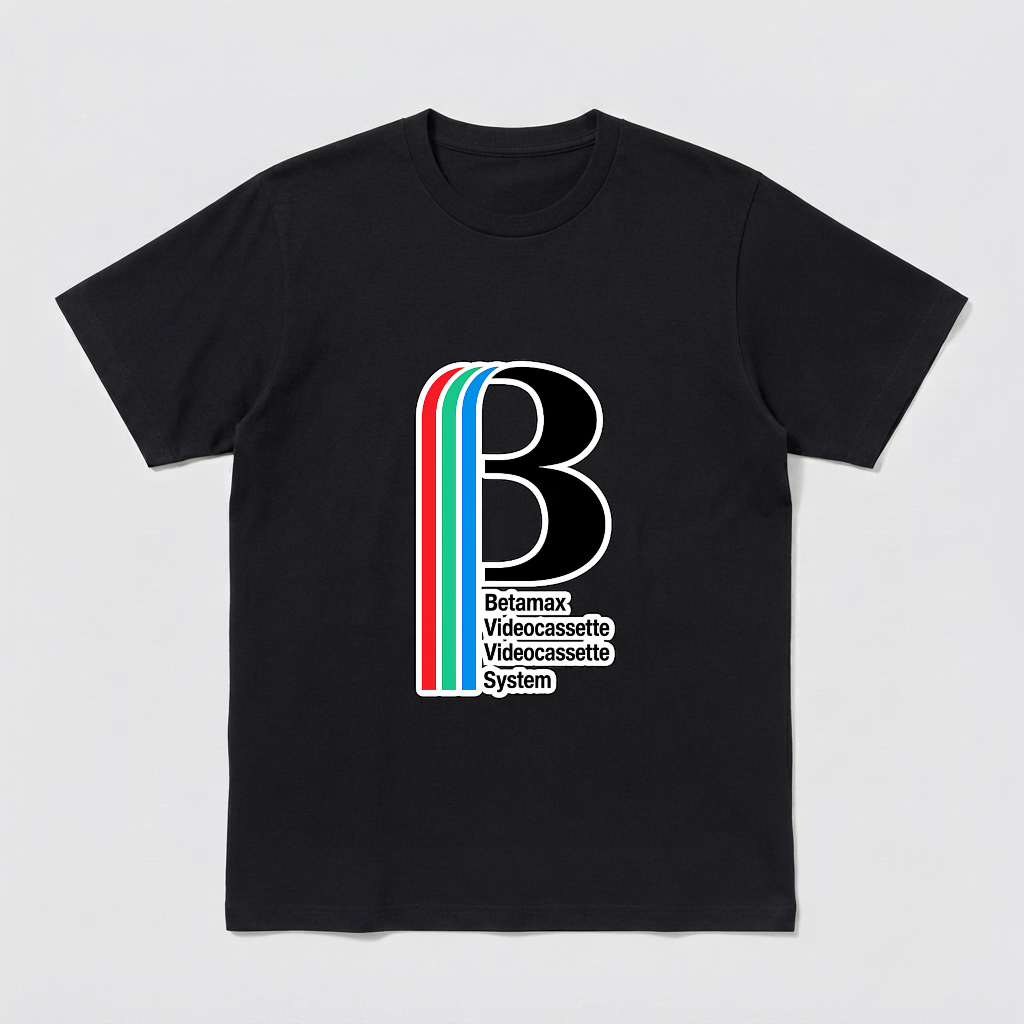 Betamax Shirt Videocassette System Unisex Vintage Retro Movie Lover VHS 70's - HQ