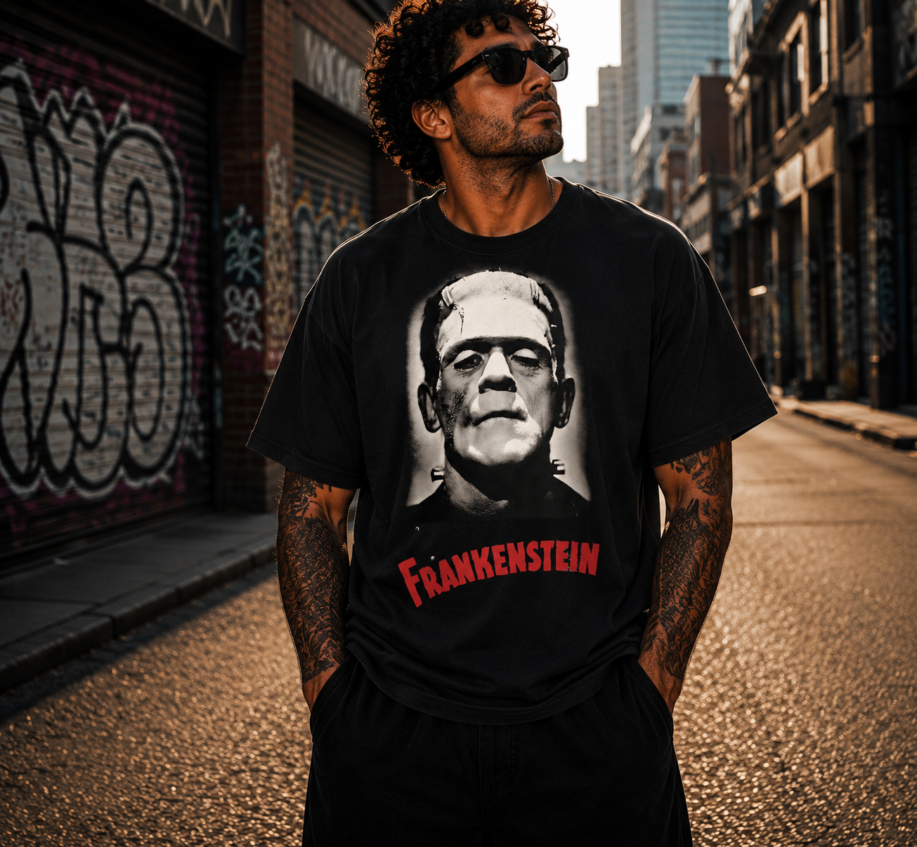 Frankenstein Classic Horror T-Shirt S-3XL Black-TH82012