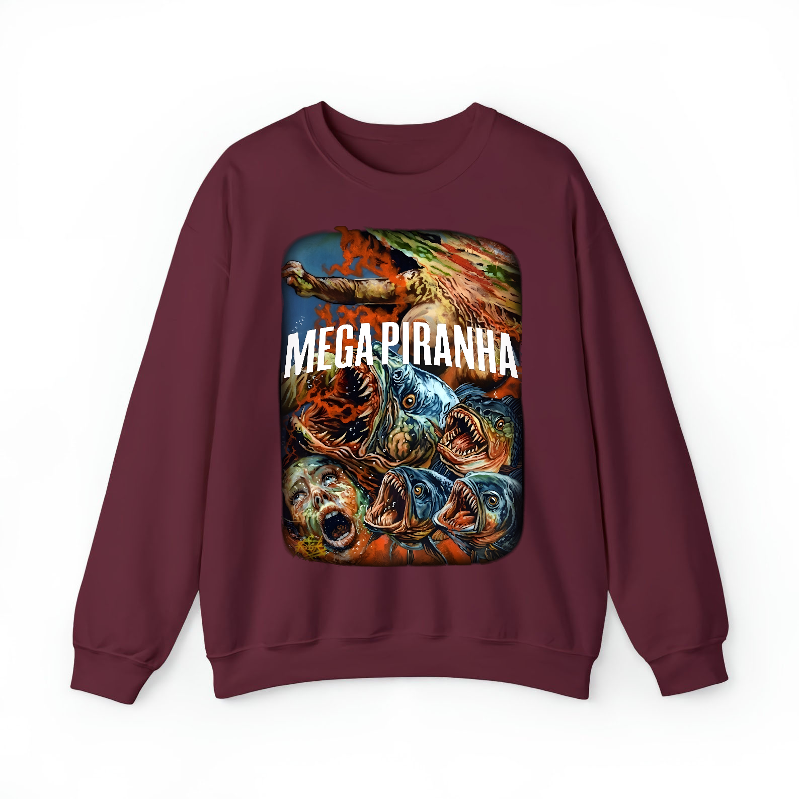 Horror B-Movie T-Shirt - Mega Piranha- Sizes S - 5XL - Gore Terror-TH82089
