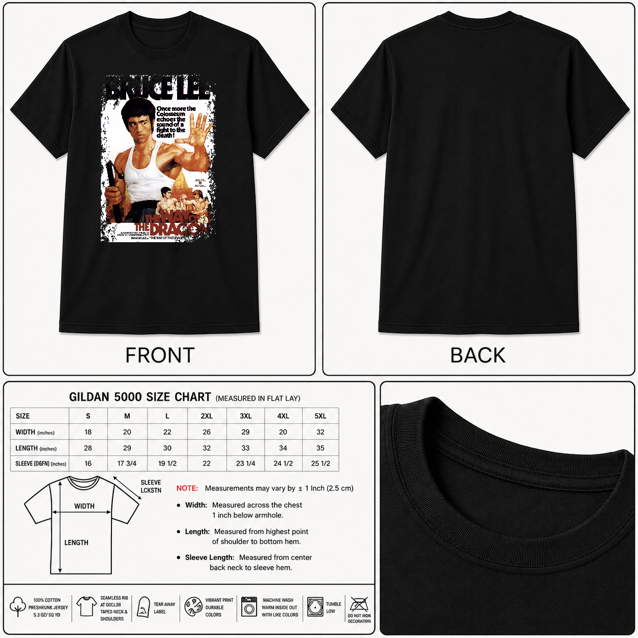 The Way of the Dragon - Movie Poster Inspired Unisex Black Shirt
