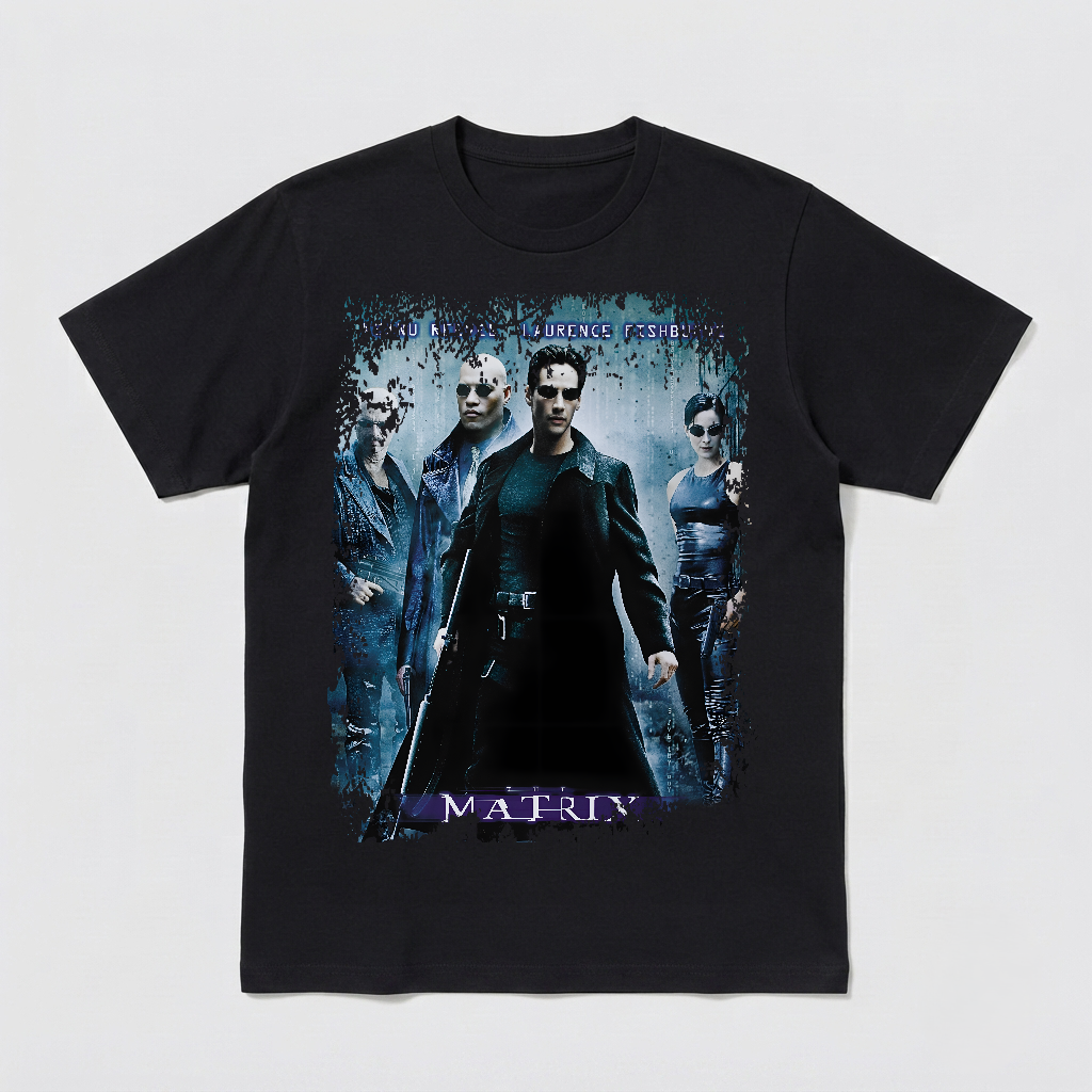The Matrix - Movie Poster Inspired Unisex Black Shirt - HQ