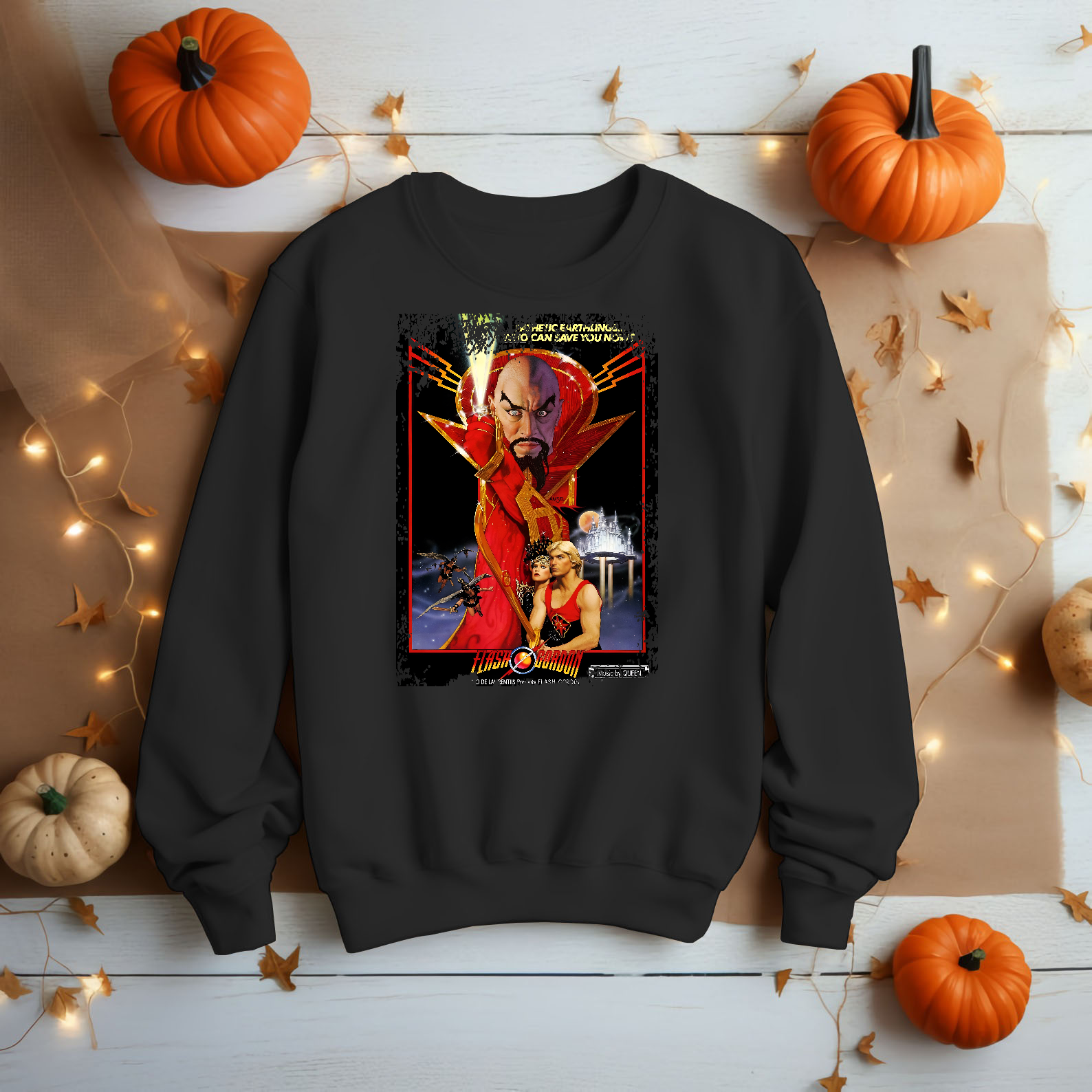 Flash Gordon - Movie Poster Inspired Unisex Black Shirt