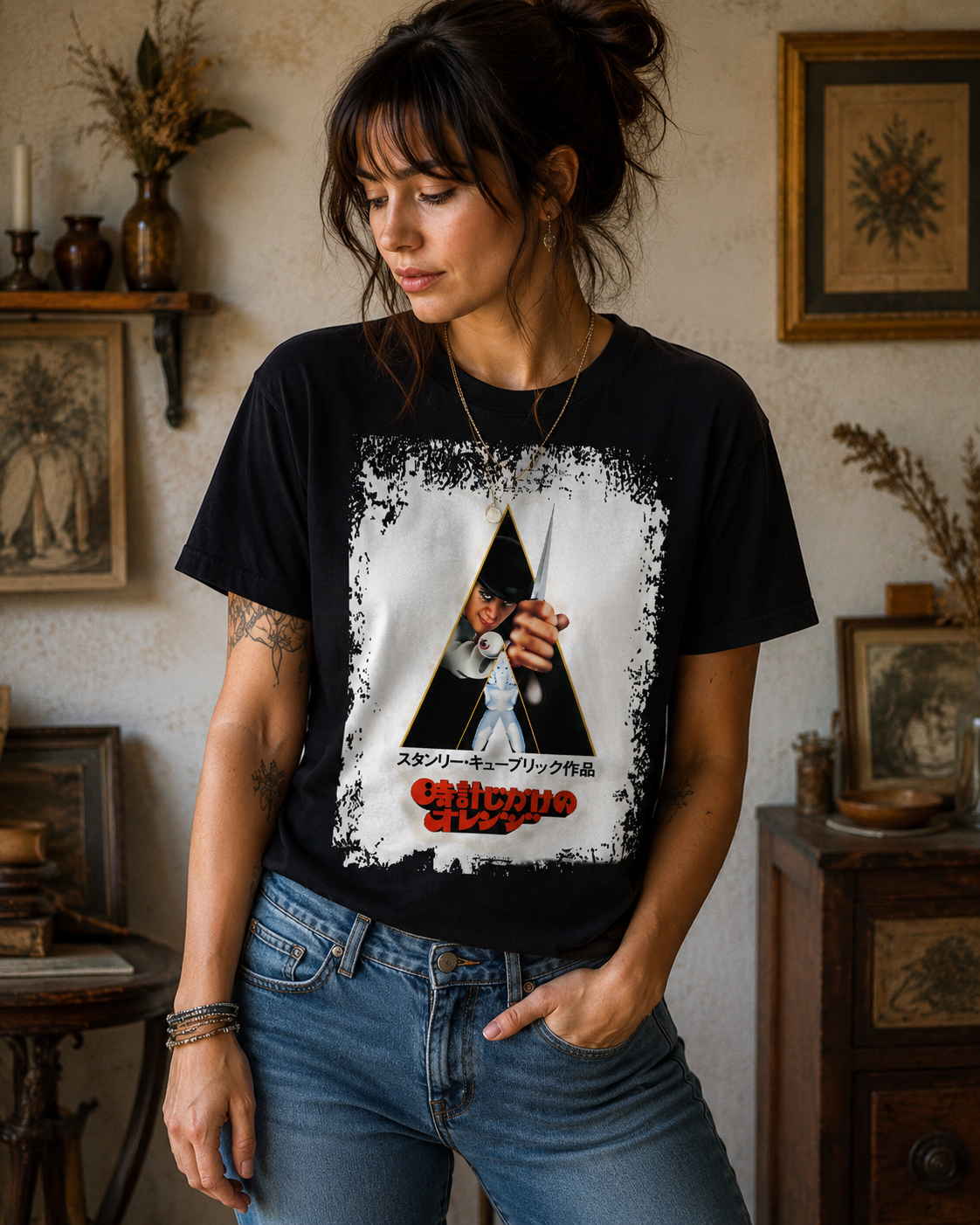 A Clockwork Orange - Japanese Movie Poster Inspired Unisex Black Shirt
