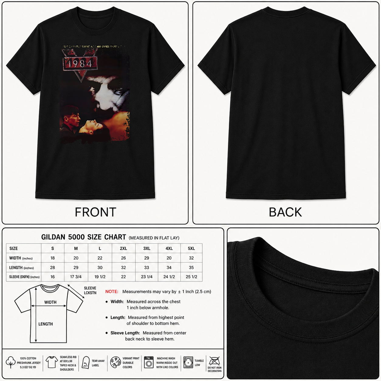 1984 - Movie Poster inspired Unisex Black Shirt