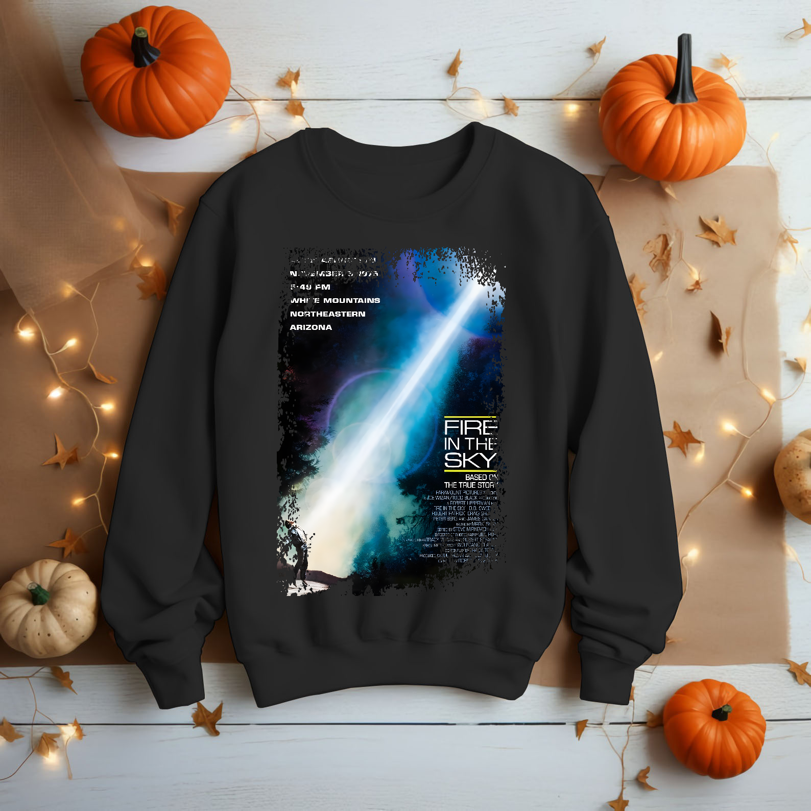 Fire in the Sky - Movie Poster inspired Unisex Black Shirt