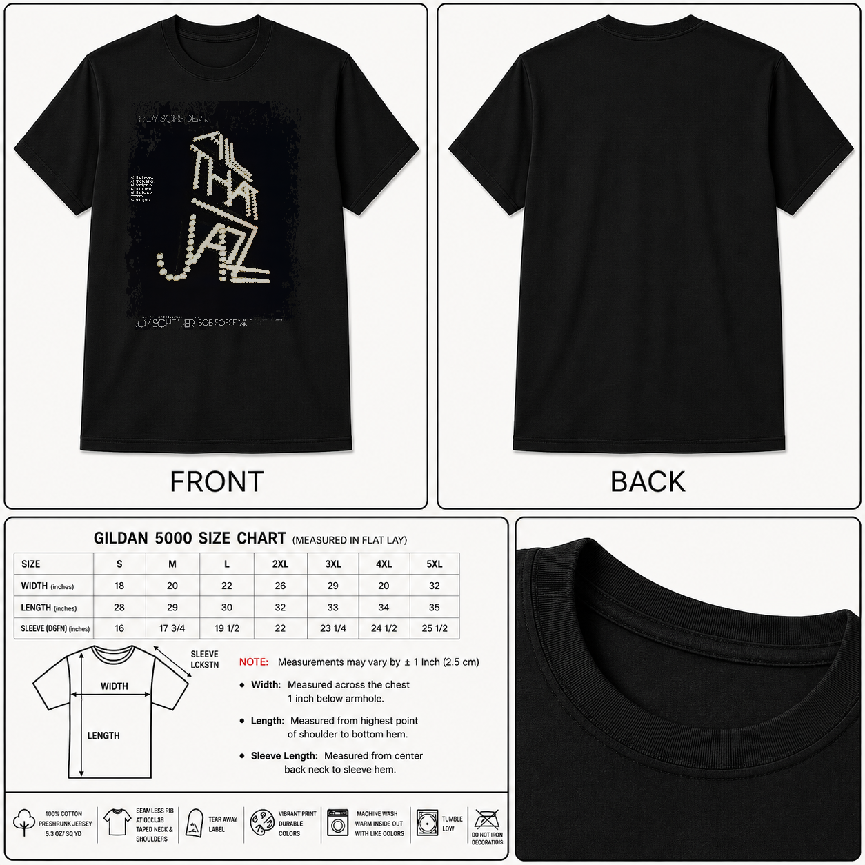 All That Jazz - Movie Poster Inspired Unisex Black T-Shirt - HQ1