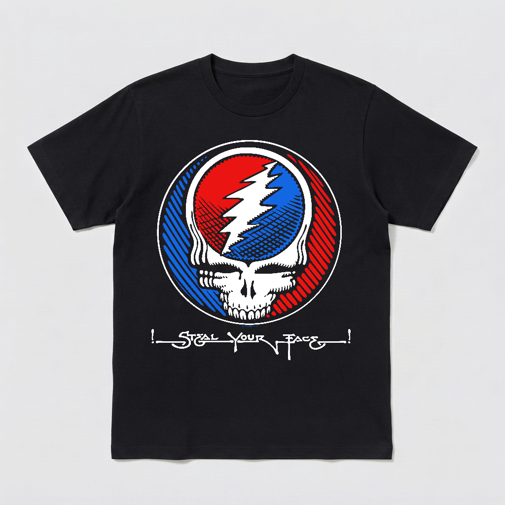 The Grateful Dead Steal Your Face Classic Rock Band T-Shirt Black S-3XL-TH82017