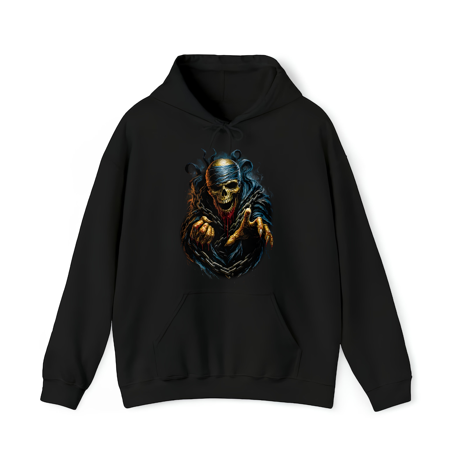 Inspired by The Mummy – Chained Skeleton Undead Horror Art Unisex Black Shirt