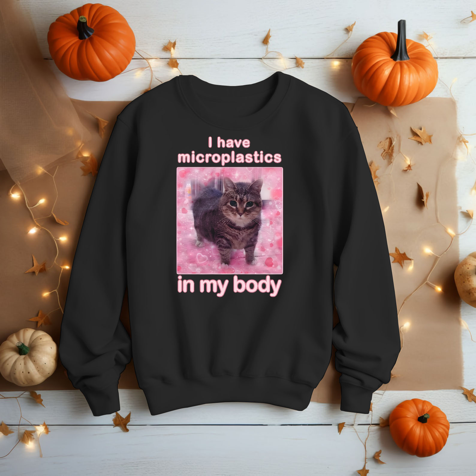I Have Microplastics in my Body Funny Cat Meme T-shirt, Gift for Woman, Ironic Cats Shirt, Goofy Ahh Cat Tee Shirt Gift