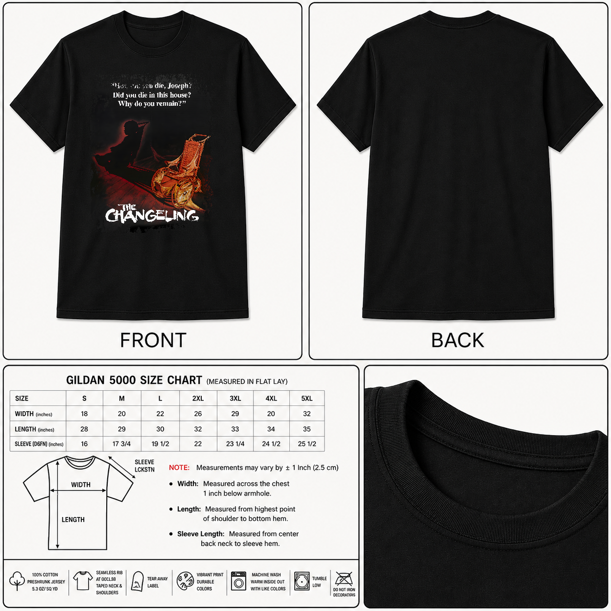 The Changeling - Movie Poster Inspired Unisex Black Shirt