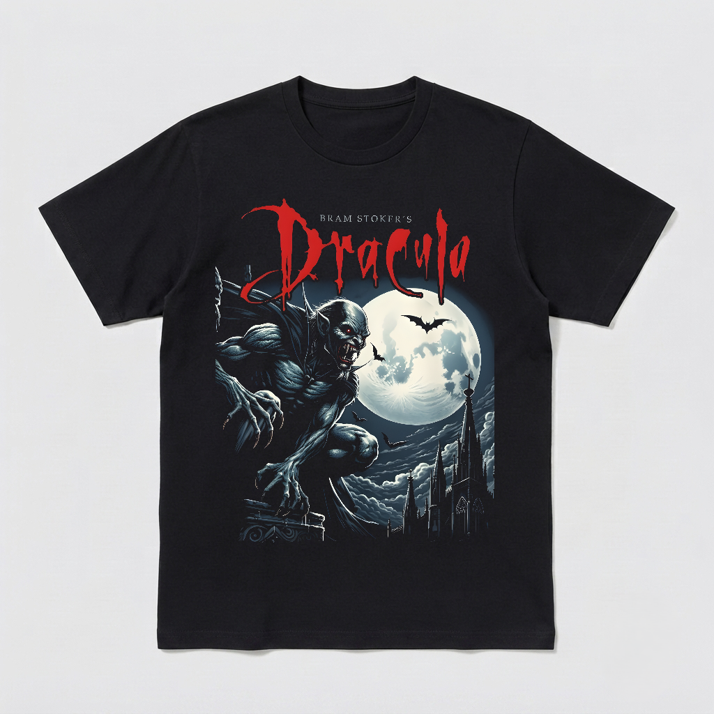 Bram Stoker's Dracula T Shirt - Vampire Classic Graphic Tee Halloween Art - New-TH82085