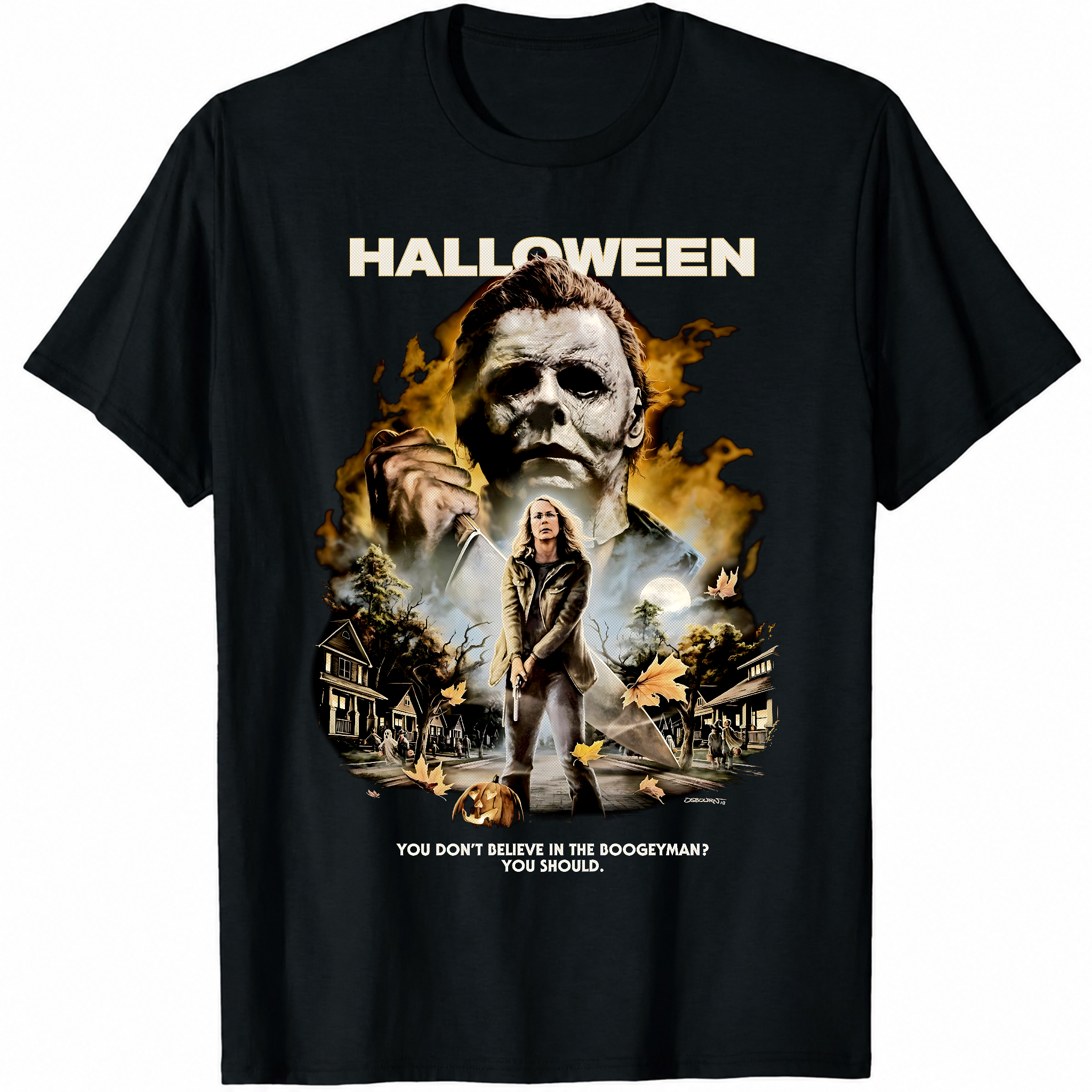 Halloween Movie Horror Michael Myers T-Shirt Black S-3XL-TH81996