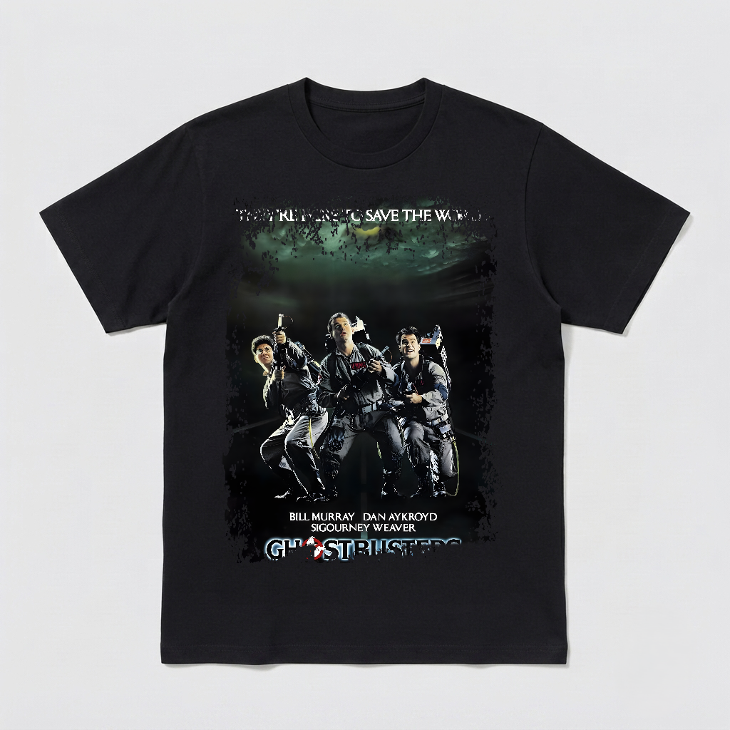Ghostbusters - Movie Poster Inspired Unisex Black T-Shirt - HQ