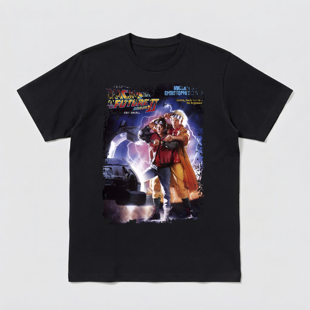 Back To The Future Part II - Movie Poster Inspired Unisex Black Shirt