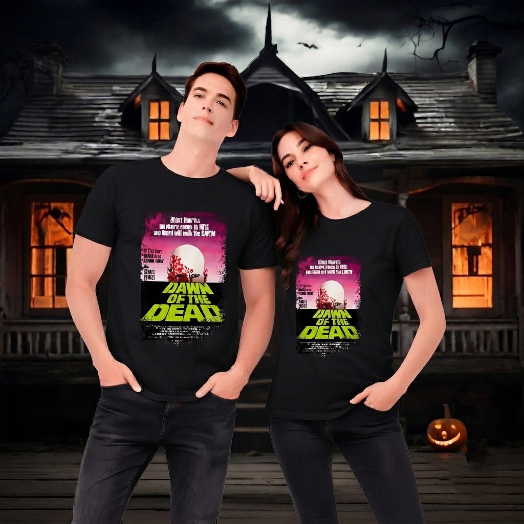 Dawn of the Dead - Movie Poster Inspired Unisex Black T-Shirt - HQ