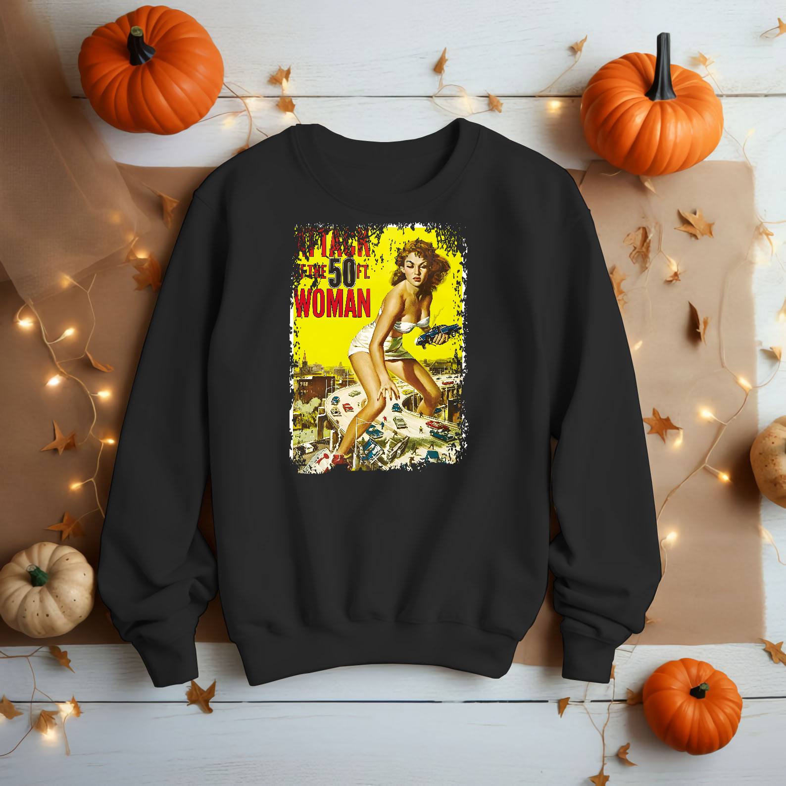 Attack of the 50ft Woman - Movie Poster Inspired Unisex Black Shirt