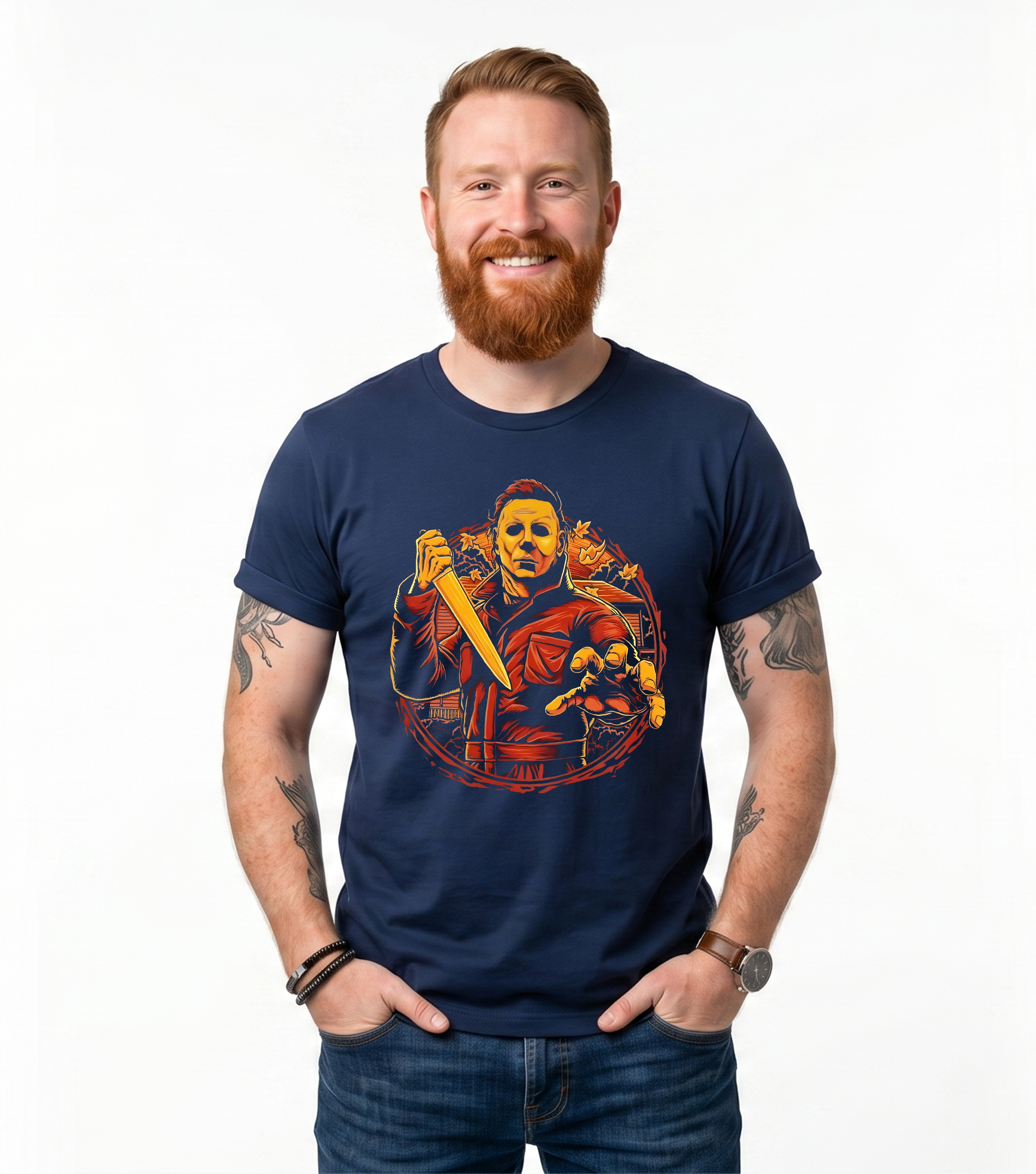 Michael Myers Horror Movie T-Shirt Black S-3XL Halloween-TH81997