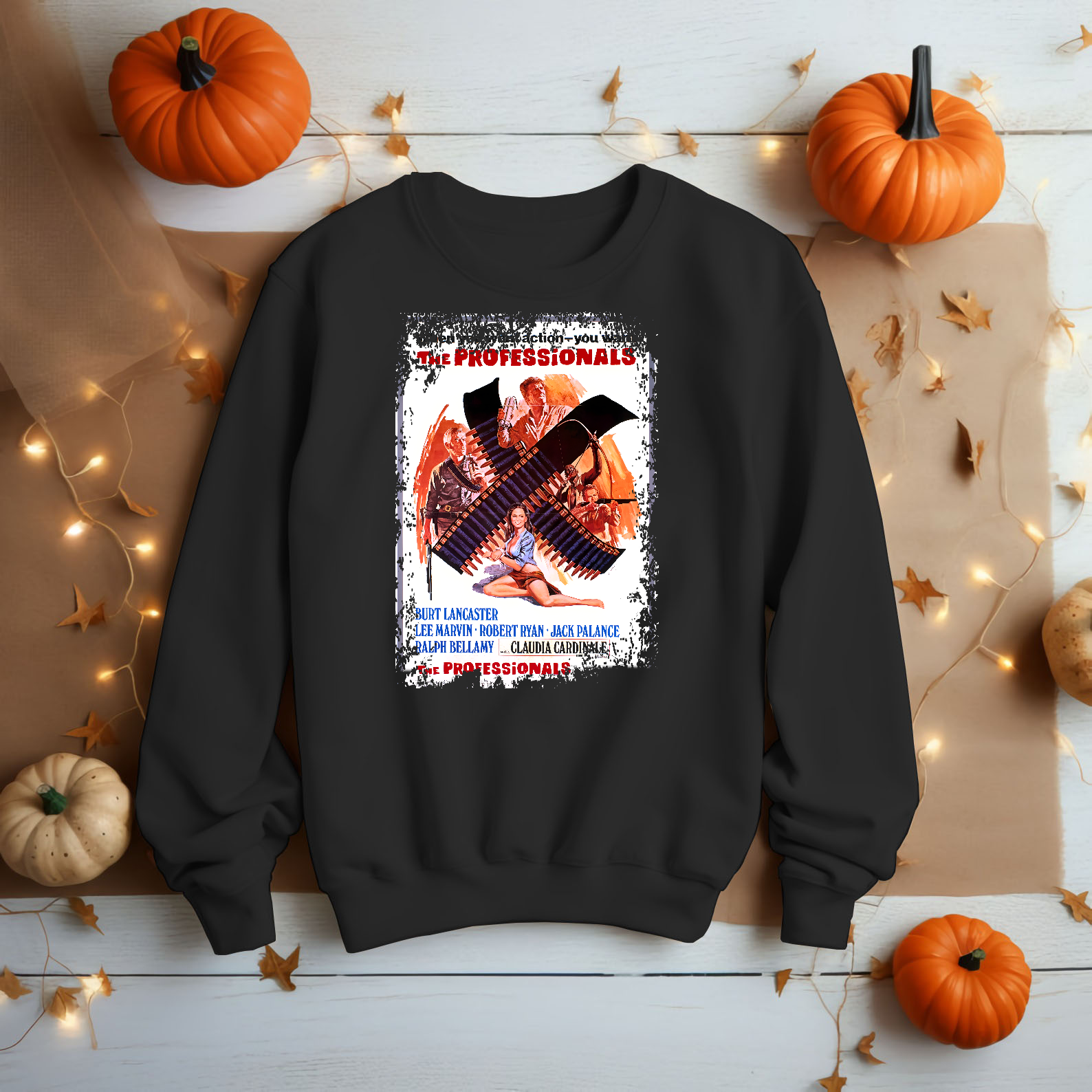 The Professionals - Western Movie Poster inspired Unisex Black Shirt