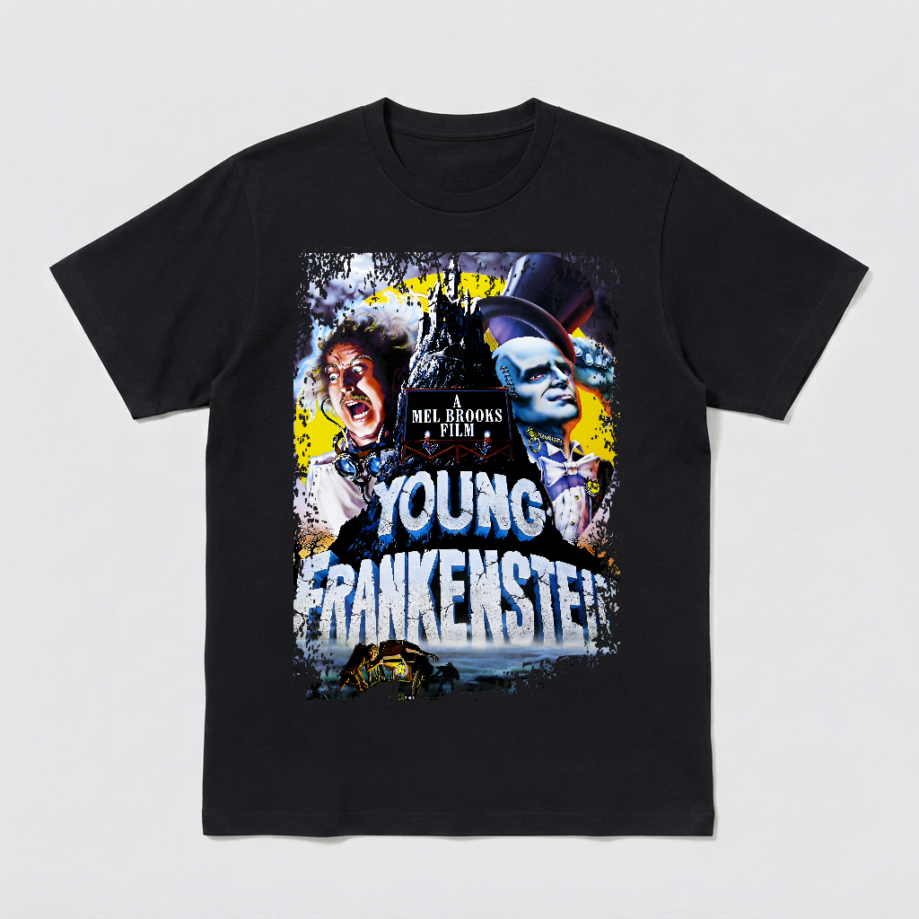 Young Frankenstein - Movie Poster Inspired Unisex Black T-Shirt - HQ
