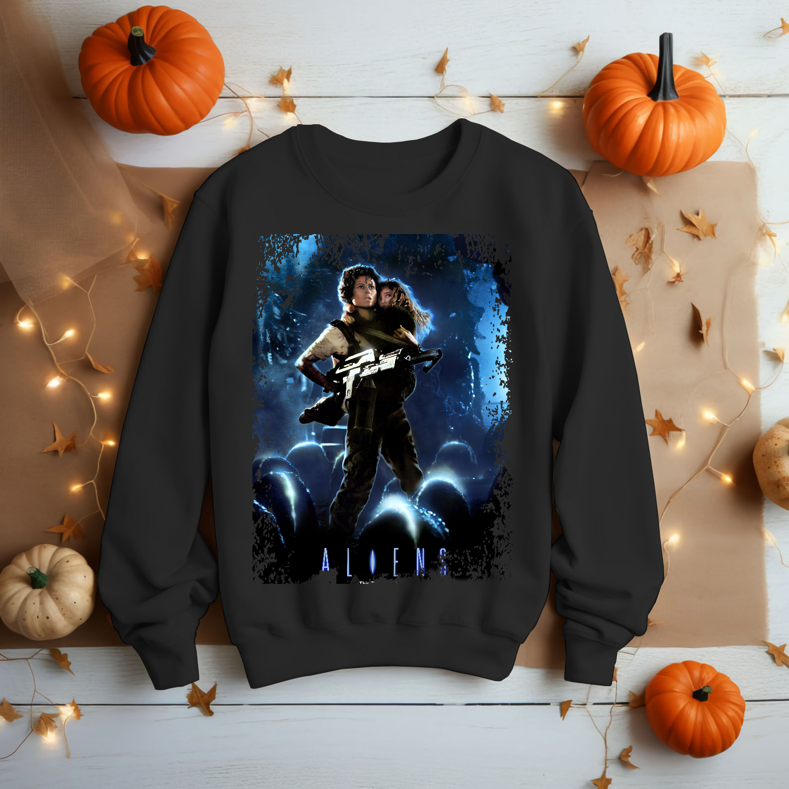 Aliens - Movie Poster Inspired Unisex Black T-Shirt - HQ