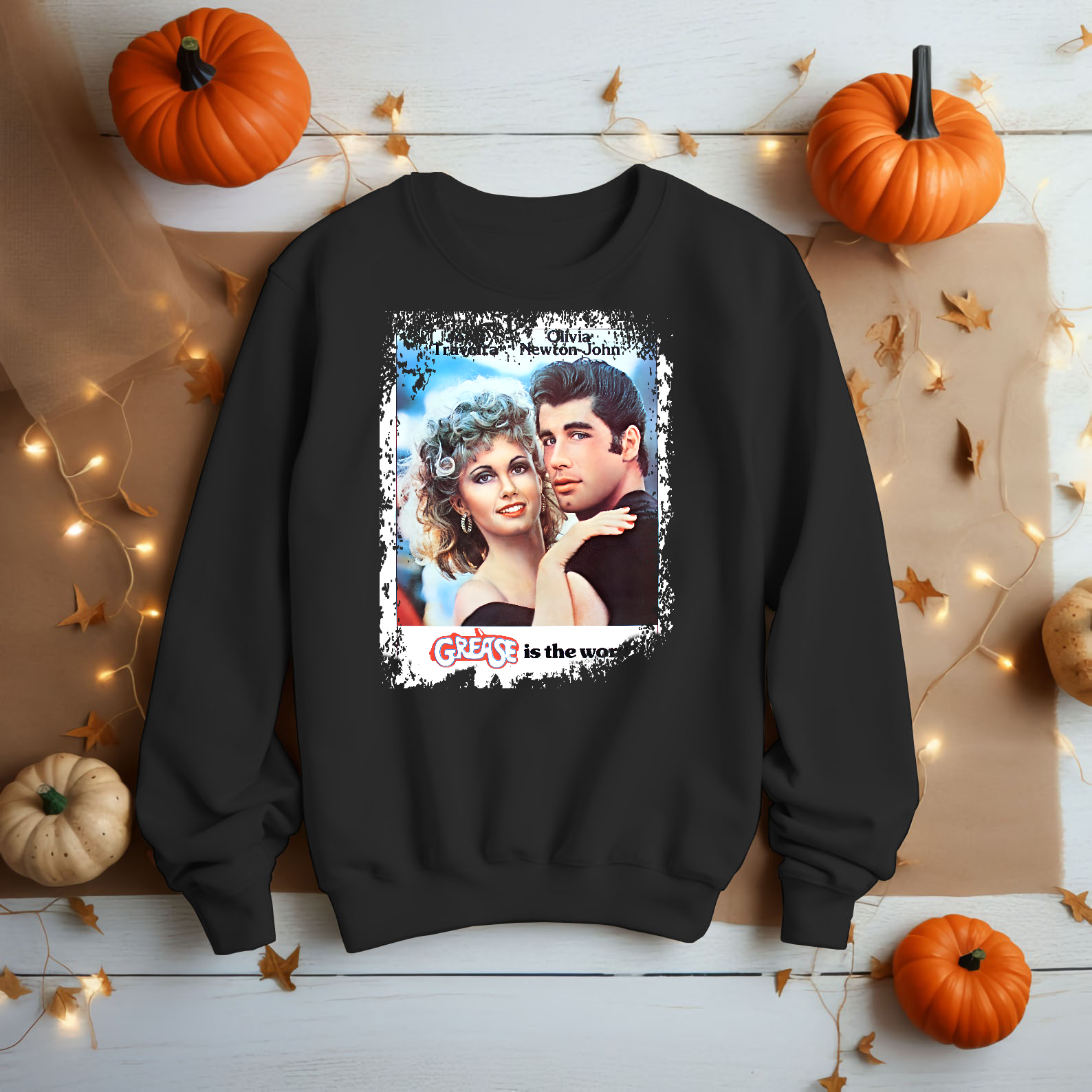 Grease - Movie Poster Inspired Unisex Black Shirt