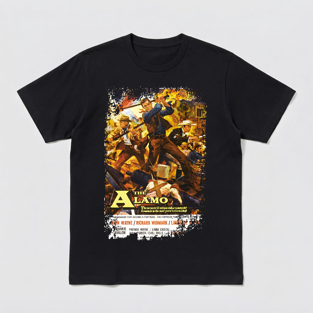 The Alamo - Western Movie Poster inspired Unisex Black Shirt
