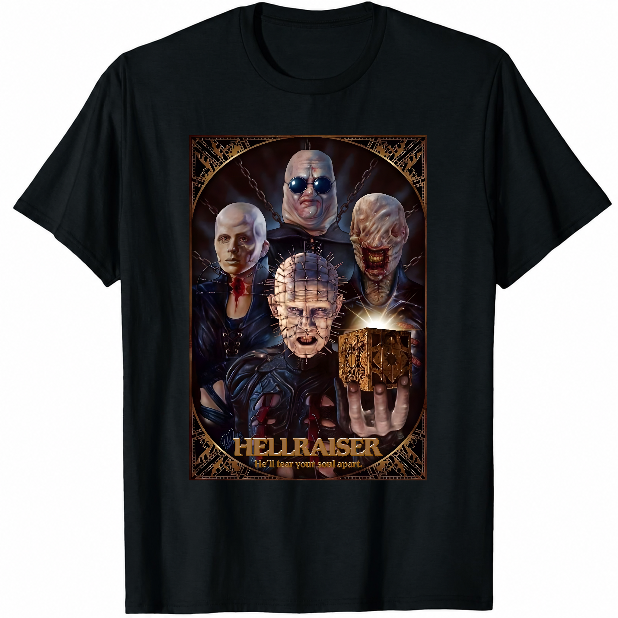 Hellraiser and the Cenobites T-Shirt, Horror Movie Graphic Tee, Halloween Shirt-TH82026