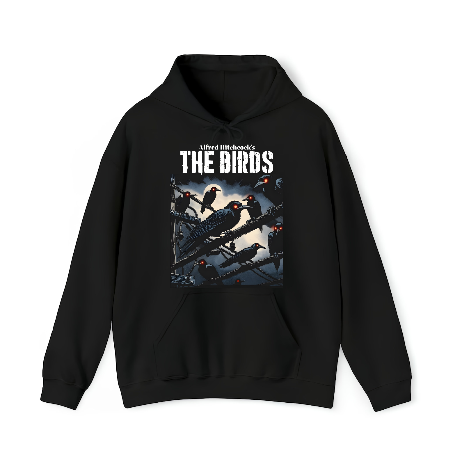 The Birds T Shirt - 60's Alfred Hitchcock Horror Classic Graphic Art Tee - New-TH82090