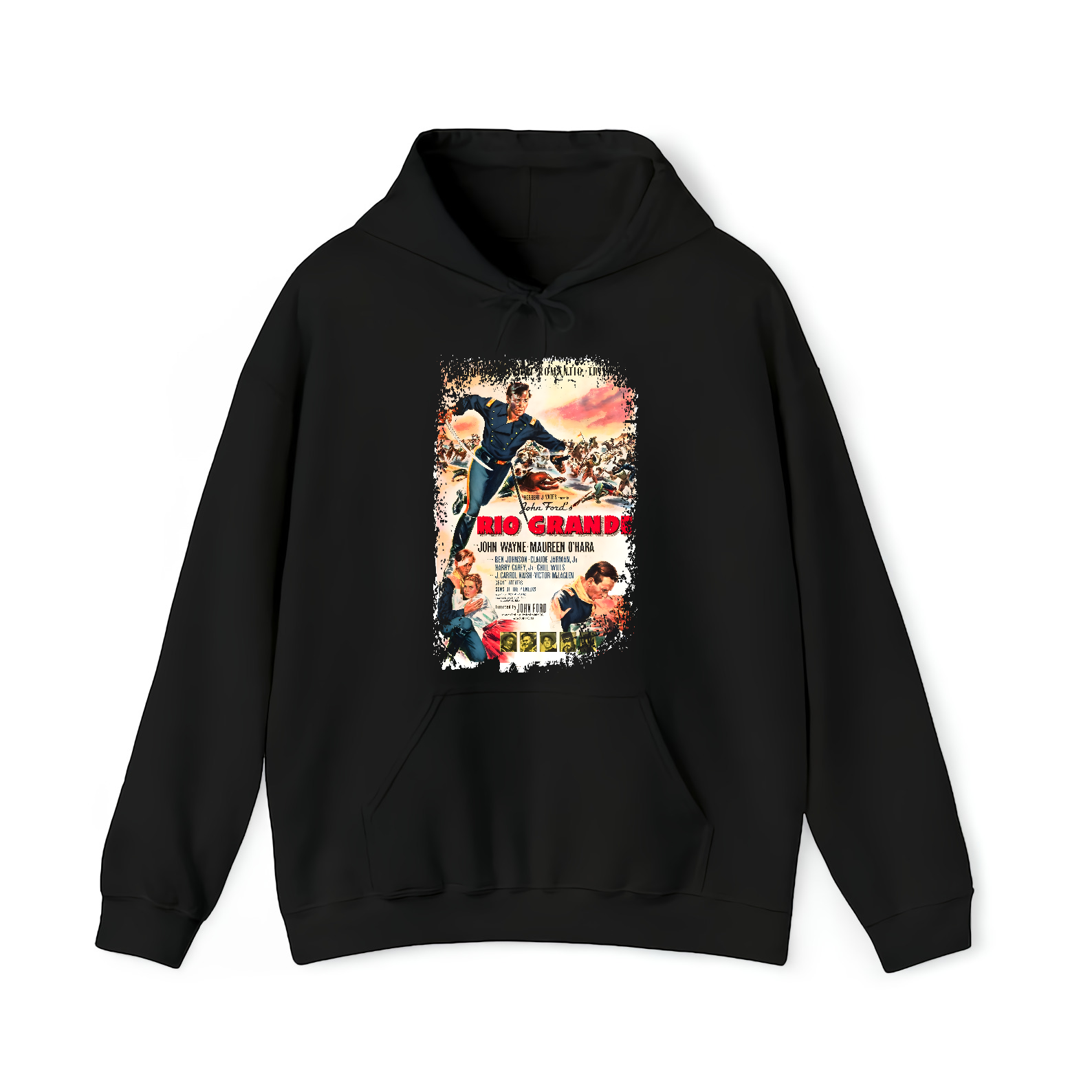 Rio Grande - Western Movie Poster inspired Unisex Black Shirt