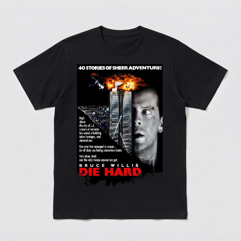 Die Hard - Movie Poster Inspired Unisex Black Shirt