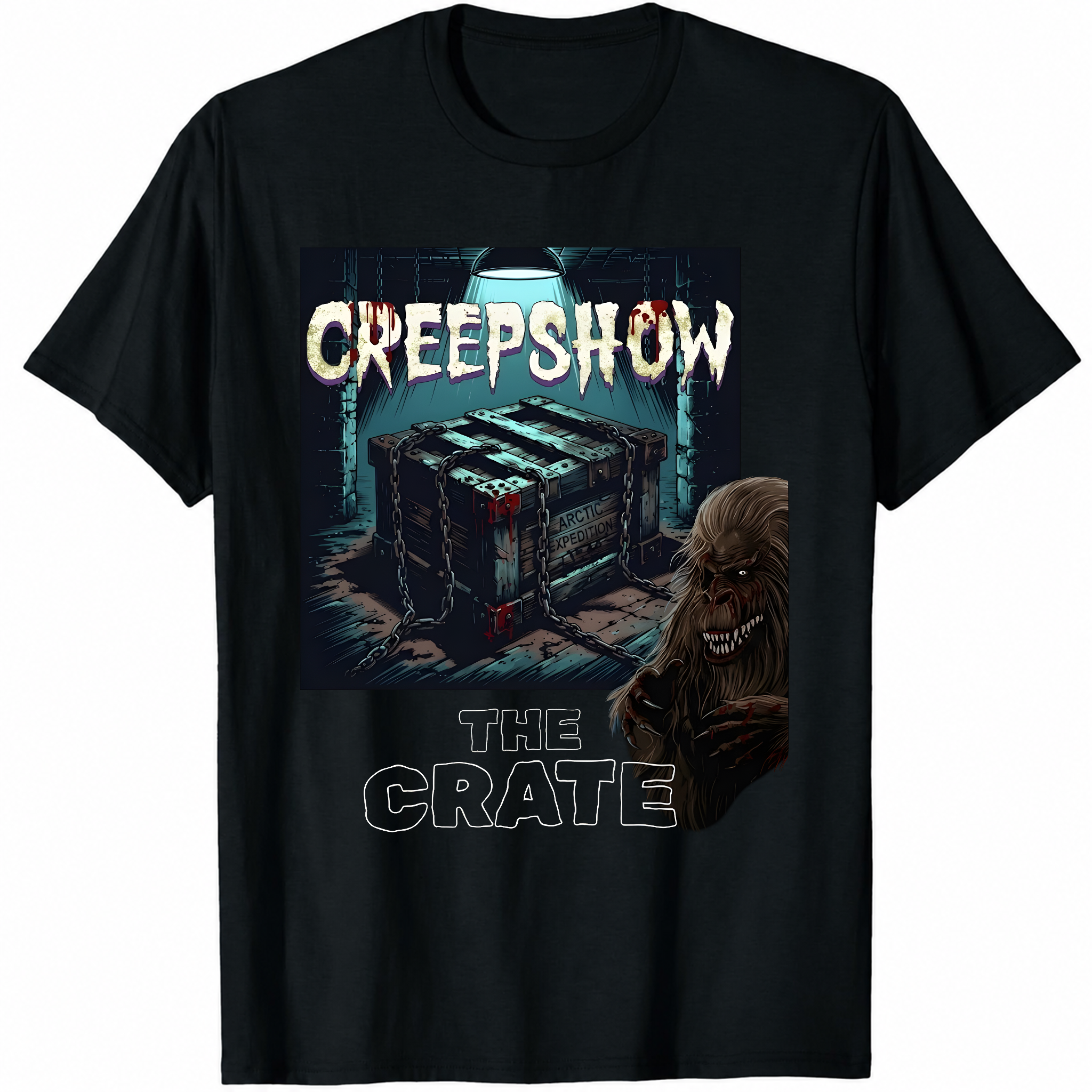 Creepshow T Shirt - The Crate - 80's Classic Horror Graphic Art Tee-TH82082
