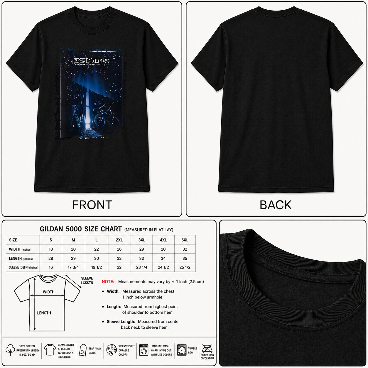 Explorers - Movie Poster inspired Unisex Black T-Shirt - HQ