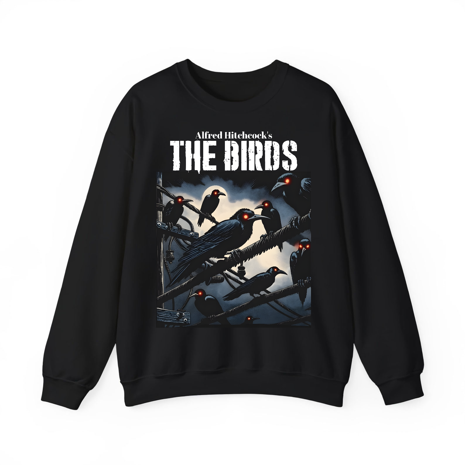 The Birds T Shirt - 60's Alfred Hitchcock Horror Classic Graphic Art Tee - New-TH82090