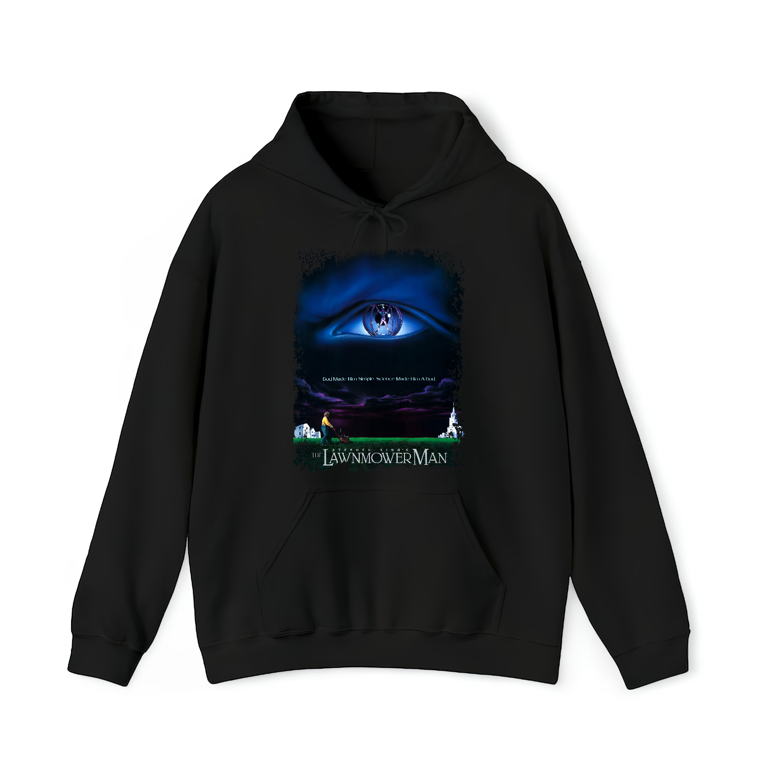 The Lawnmower Man - Movie Poster inspired Unisex Black T-Shirt - HQ