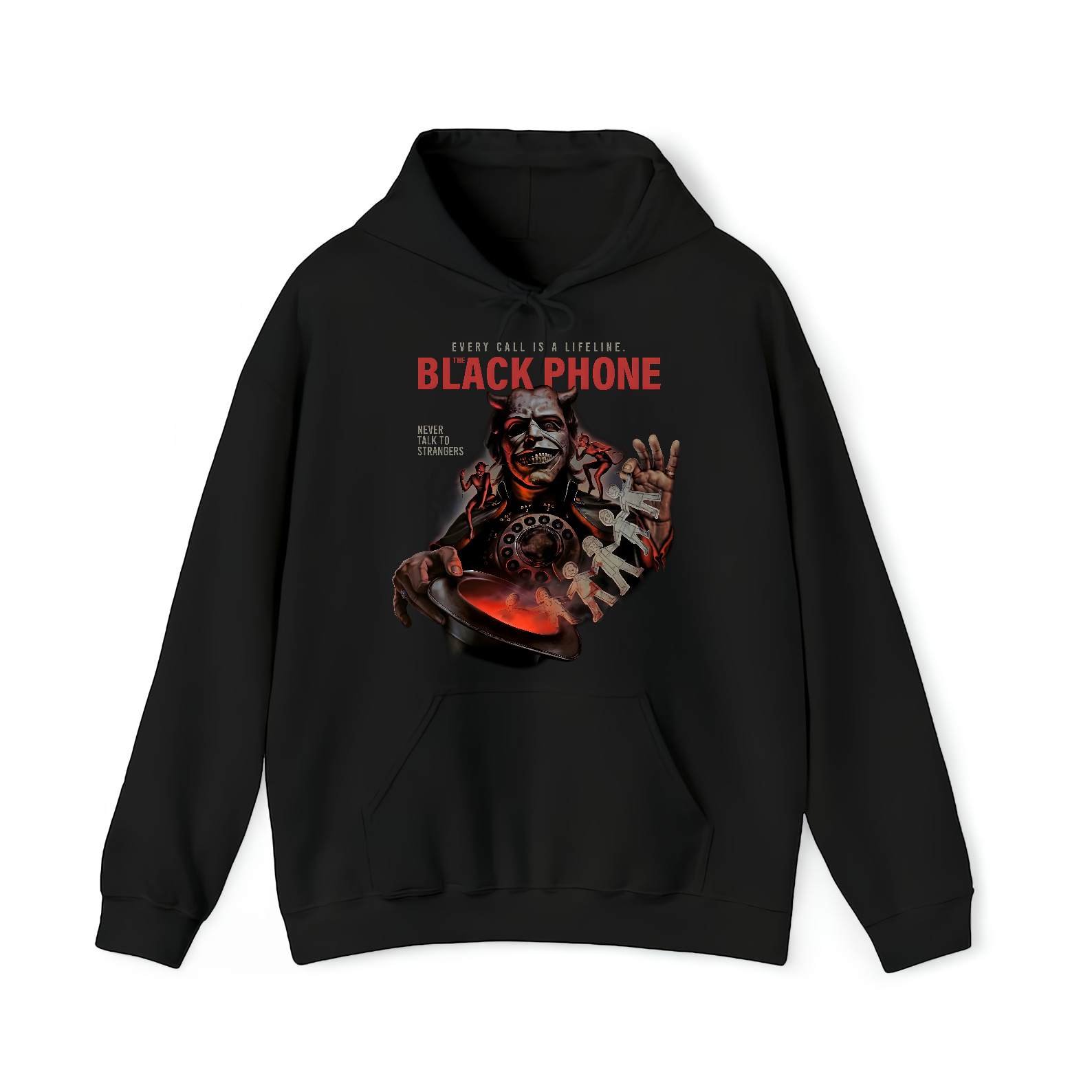 The Black Phone Never Talk To Strangers Horror Movie T-shirt Black S-3XL-TH82010