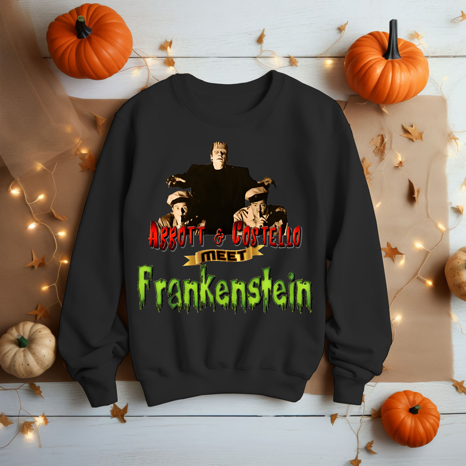 Abbott And Costello Meet Frankenstein Classic Horror Comedy Shirt