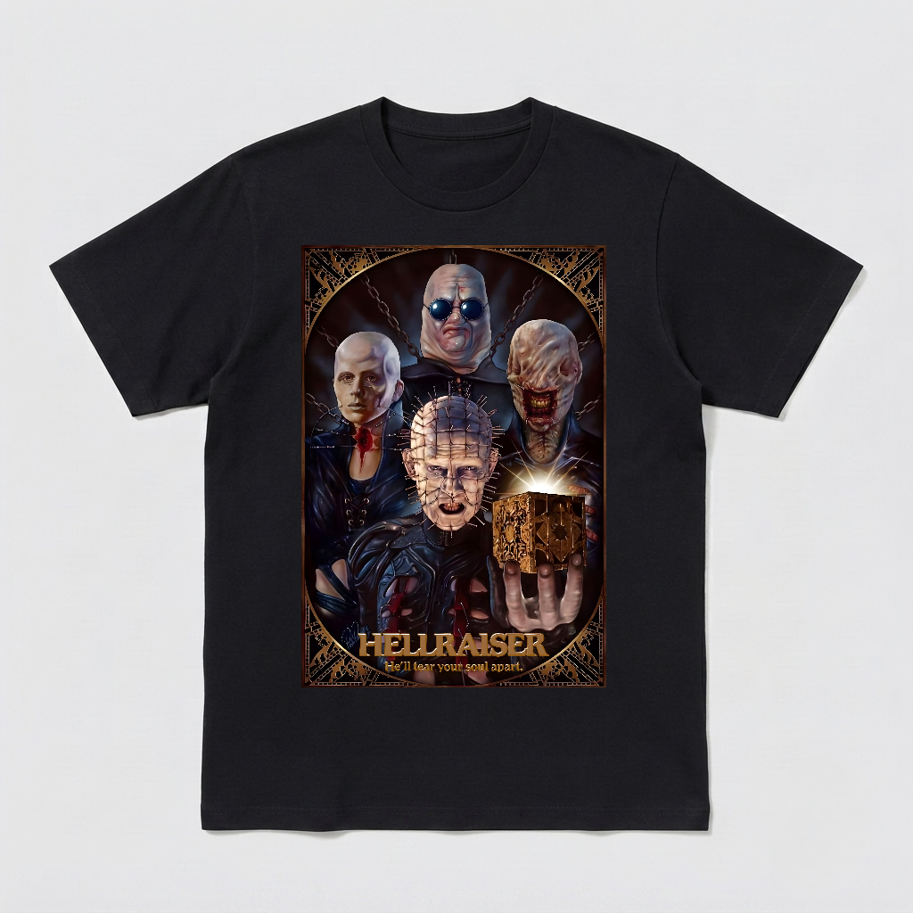 Hellraiser and the Cenobites T-Shirt, Horror Movie Graphic Tee, Halloween Shirt-TH82026