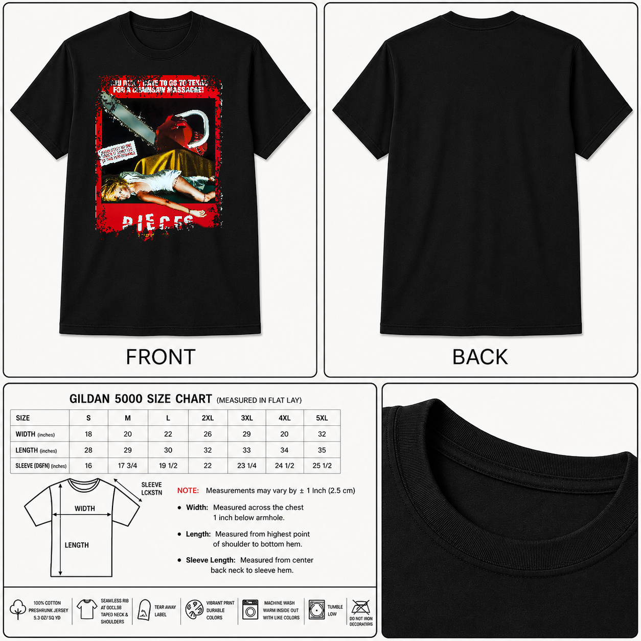 Pieces - Movie Poster Inspired Unisex Black Shirt - HQ